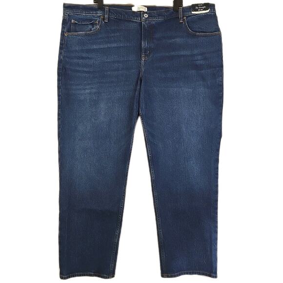 Abercrombie & Fitch ~Woman 36/22S~ Blue Denim Mid Rise Straight Jeans Curve Love - Picture 1 of 16